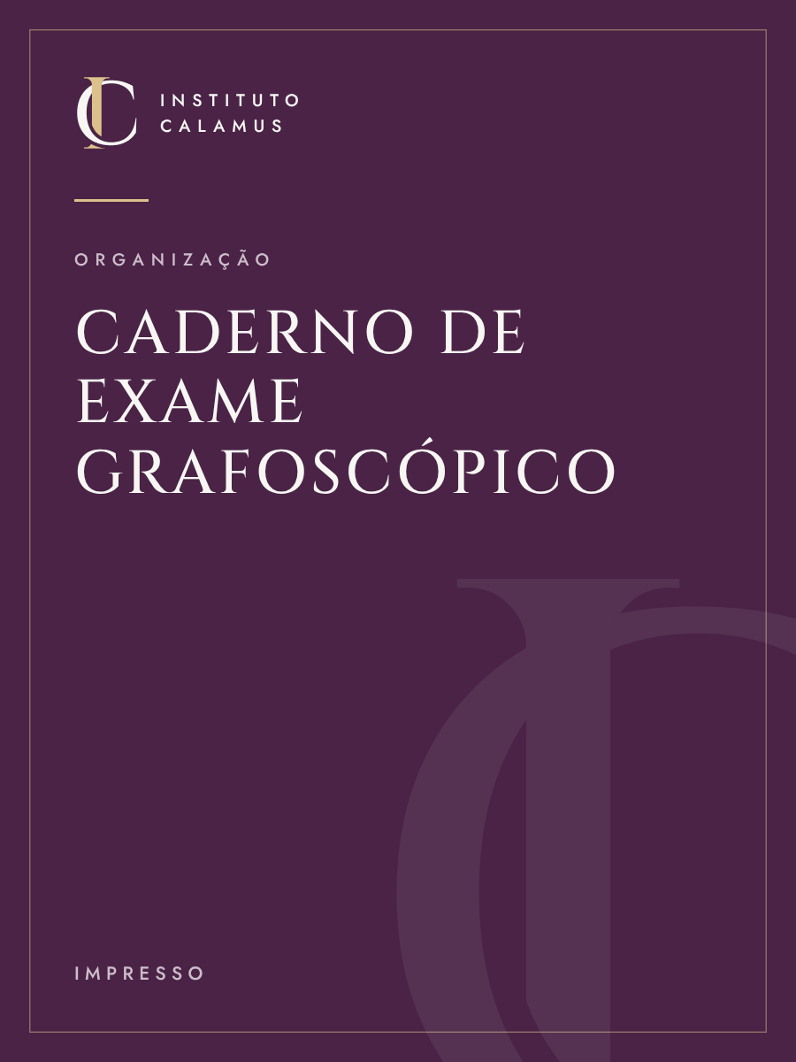 Capa: Caderno de Exame Grafoscópico