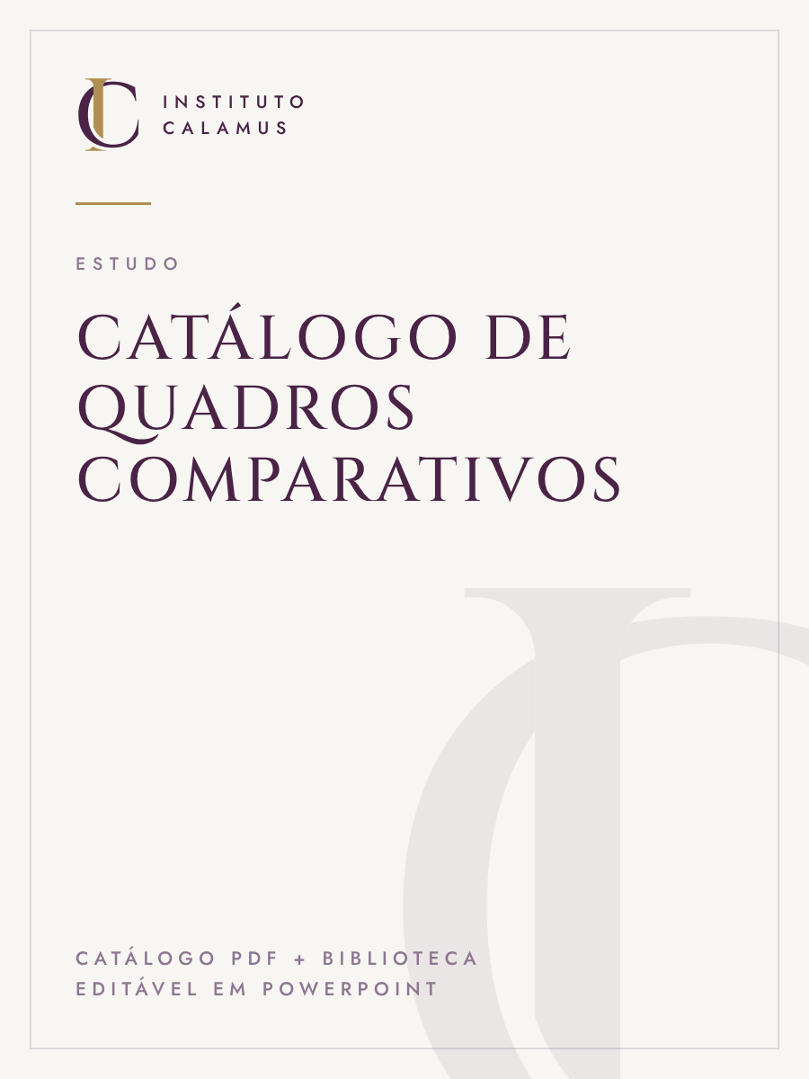 Capa: Catálogo de Quadros Comparativos