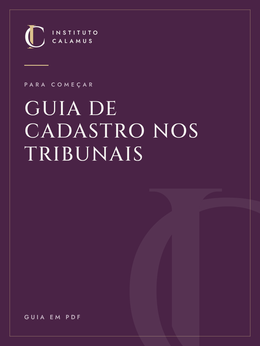Capa: Guia de Cadastro nos Tribunais